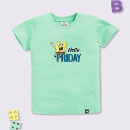 YK X Minute Mirth Boys Spongebob Printed T-shirt-image-48