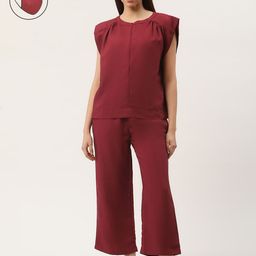 LILL Women Solid Night suit-image-47