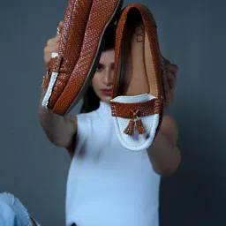 GLAM STORY Women Textured PU Loafers-57