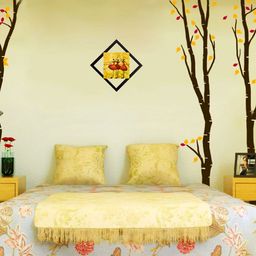 eCraftIndia Orange & Yellow Dancing Figurines UV Wall Art-picture-44