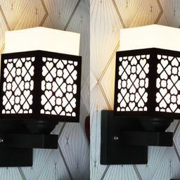 Gojeeva Brown Wood Square Wall Lamps-picture-36
