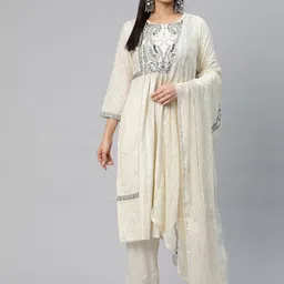 Readiprint Fashions Paisley Embroidered Chikankari Pure Cotton Kurta Set-picture-13