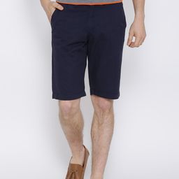 Peter England Navy Slim Shorts-image-10