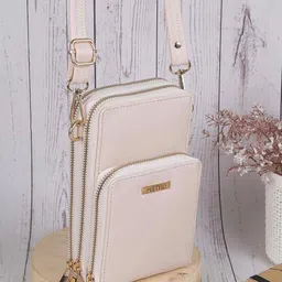 Metro Women Zippered Synthetic Leather Sling Bag-56