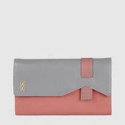Baggit Women Pink & Grey Colourblocked LWXE PRISLEY M E DIEGO Two Fold Wallet-picture-22