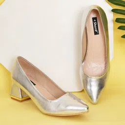 Sherrif Shoes Women Pointed Toe Block Pumps-0