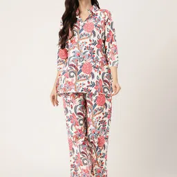 ETC Floral Printed Pure Cotton Night Suit-picture-18
