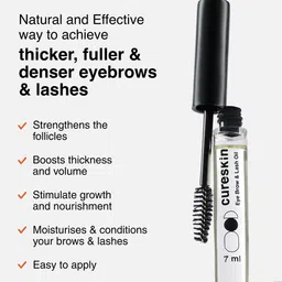 Cureskin Eyebrow & Lash Oil With Bhringraj & Castor - 7 ml image 3