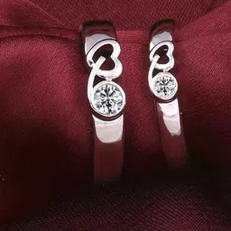 Lila Set Of 2 Sliver Plated CZ Stone StuddedRings-11