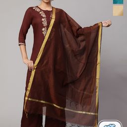 Nayo Pack Of 3 Art Silk Zari Dupatta-55