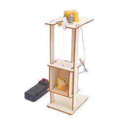 DIY Elevator Lift Wooden Kit Hands-On Elevator Education Kit With Electric Lift Model Science Project Wood STEM Toy Fun Project For DIY Funny Physic Project For Interactive Science Experiment For Children - RS6493DIY Elevator Lift Wooden Kit Hands-On Elevator Education Kit With Electric Lift Model Science Project Wood STEM Toy Fun Project For DIY Funny Physic Project For Interactive Science Experiment For Children - RS6493 image 1