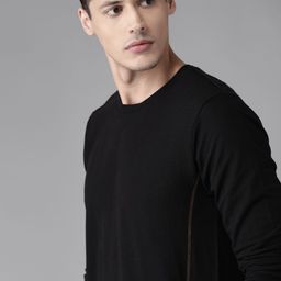 Roadster Men Black Pure Cotton T-shirt-image-23