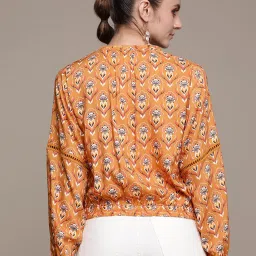 Label Ritu Kumar Light Brown Printed Top image 2