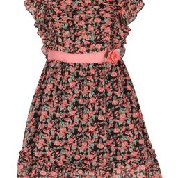 Cutecumber Kids Black Floral Print Dress-image-52
