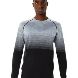 Asics Performance Black & Carrier Grey Regular Fit Colour Block Sports T-Shirt-picture-42