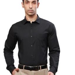 Park Avenue Black Slim Fit Shirt-image-48