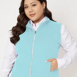 BRINNS Turquoise Blue Solid Casual Jacket-image-51