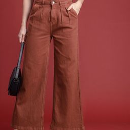 all about you Women Wide Leg High-Rise Stretchable Jeans-image-42