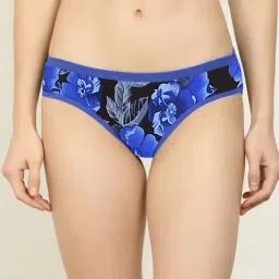 AROUSY Black Cotton Floral Print Hipster Panty-image-46