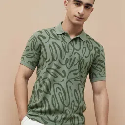 Fame Forever By Lifestyle Sage Regular Fit Printed Polo T-Shirt-picture-43