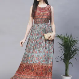 FASHOR Ethnic Motifs Printed Maxi Dress-22