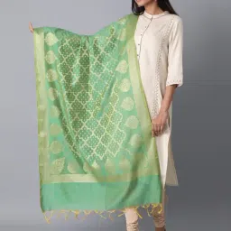 Elleven Green Woven Pattern Dupatta-picture-6