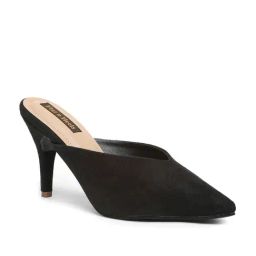 Flat N Heels Women's Black Mule Stilettos-image-76