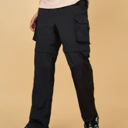Street 808 by Pantaloons Black Loose Fit Convertible Trackpants-picture-30