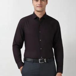 Peter England Wine Cotton Regular Fit Shirt-picture-32