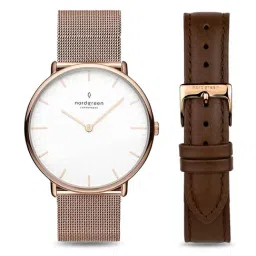 Nordgreen NR32RGXXMEROLEBR Native-Bundle Unisex Analog Watch with Strap Set Combo-17
