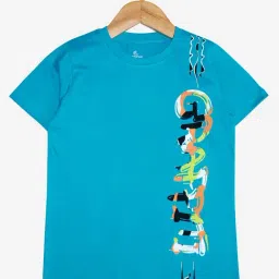 Kiddopanti Kids Blue Printed T-Shirt-picture-35