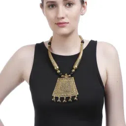 Imli Street Black & Golden Necklace-image-90