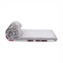 Signature Red & White Floral Mink Mild Winter Double Bed Blanket-image-75