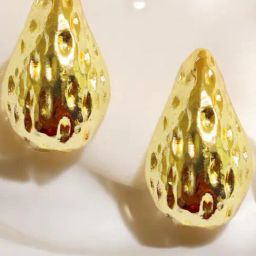 OOMPH Gold Bold Look WaterDrop Fashion Stud Earrings-47