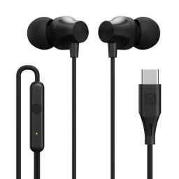 Portronics Conch Beat C in Ear Wired Earphones with Mic, Type C Audio Jack, 10mm Driver (Black)-image-45