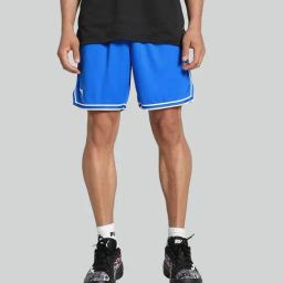Puma Blue Regular Fit Printed Sports Shorts-image-41
