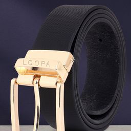 LOOPA Men Textured Leather Reversible Formal Belt-image-83