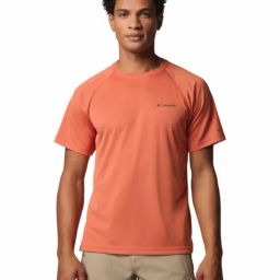 Columbia Mens Orange Omni-Shade Alpine Chill Pro Crew Tshirt-picture-13