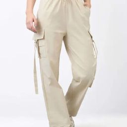 SPYKAR Beige Solid Cargos-image-14