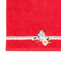 Home4U Red Cotton Towels - Set of 4 image 3