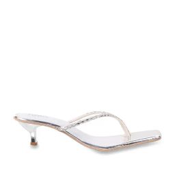 Metro Women's Silver Thong Sandals-image-44