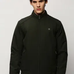 SHOWOFF Olive Slim Fit Jacket-image-11