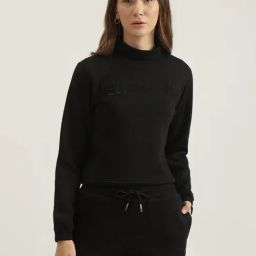 Elle Black Cotton Solid Sweatshirt-image-36