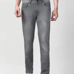 Peter England Grey Cotton Slim Fit Jeans-picture-48