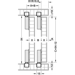 Hafele Surface Mounted Aluminium Single Track 2500 mm Running and Guide Track, 401.30.609 image 3