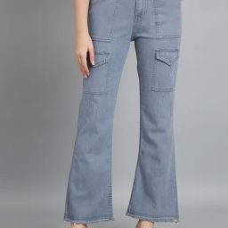 Angelfab Grey Denim Flared Fit High Rise Jeans-picture-36