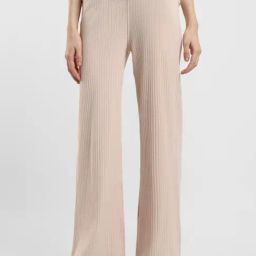 Reebok Pink Cotton Striped Flared Pants-picture-28