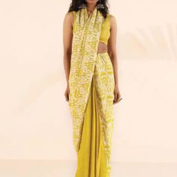 Truebrowns Green Cotton Silk Ready To Wear Printed Sarees-image-81