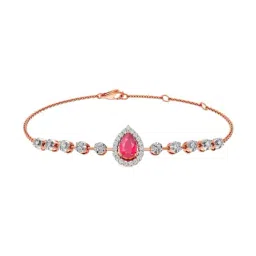 Joyalukkas 18k (750) Purity Rose Gold Droplet Grace Diamond Bracelet For Women-image-41