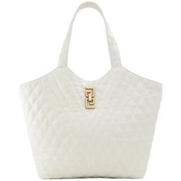 Aldo White Quilted Medium Tote Handbag-image-13